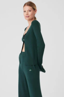 Knit Salana Cardigan - Midnight Green -Alo Yoga Shop W51262R 04570 b1 s1 a2 1 m177