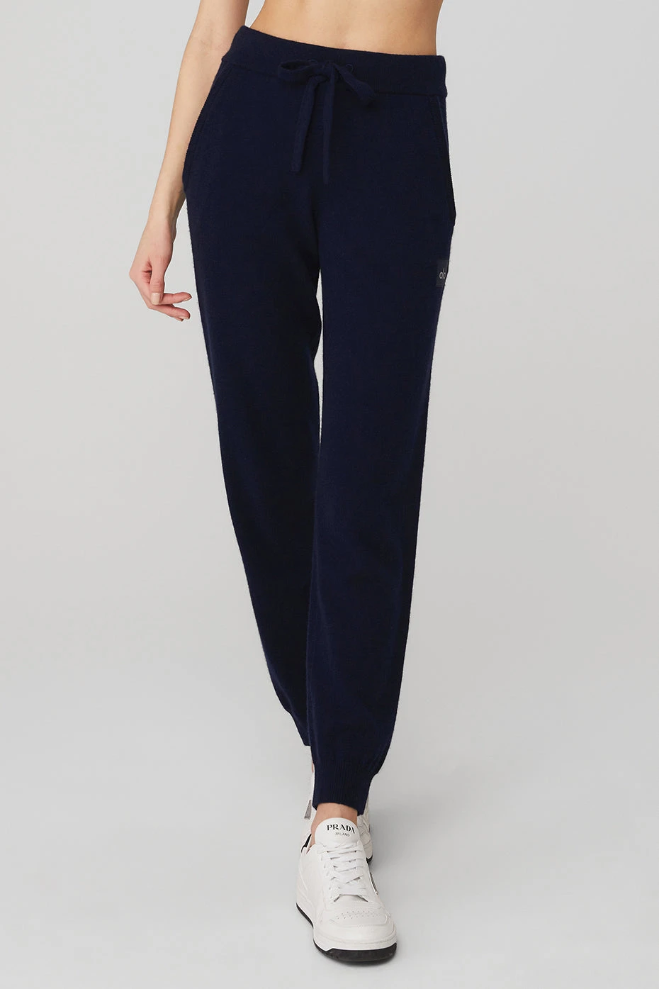 High-Waist Cashmere Jet Set Pant - Navy 3 High-Waist Cashmere Jet Set Pant - Navy