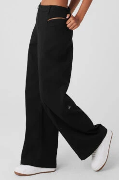 High-Waist Risk Taker Trouser - Black 9 High-Waist Risk Taker Trouser - Black -Alo Yoga Shop W51338R 01 b1 s1 a2 1 m18