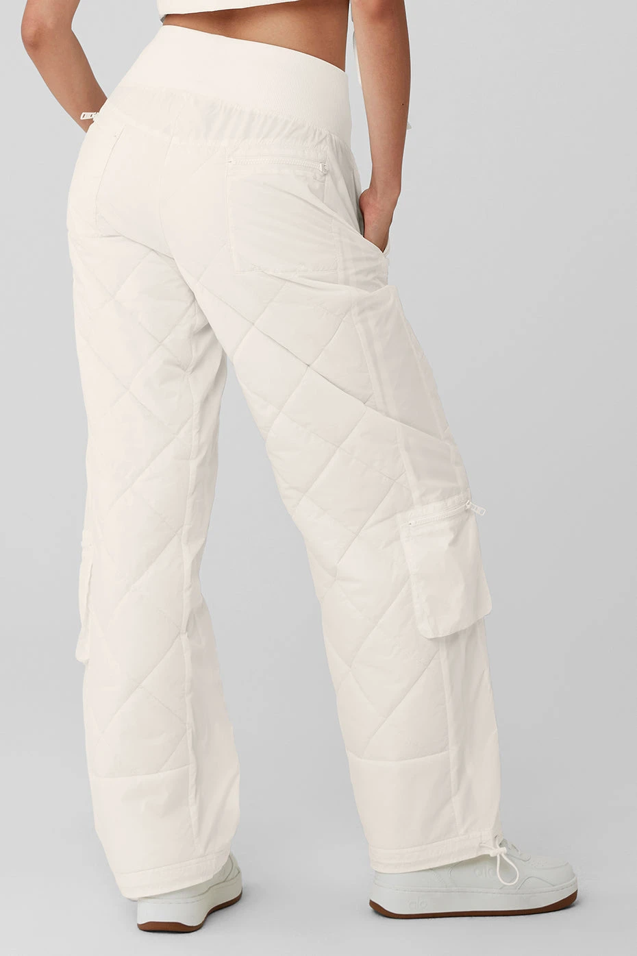 High-Waist Snowrider Puffer Pant - Ivory 4 High-Waist Snowrider Puffer Pant - Ivory - Image 2