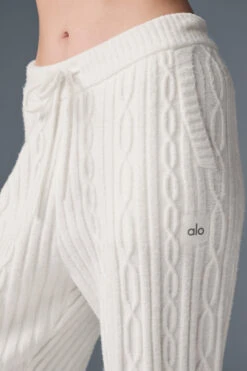 Cable Knit Winter Bliss Pant - Ivory 11 Cable Knit Winter Bliss Pant - Ivory -Alo Yoga Shop W51353R 03299 b1 s1 a4 1 m177