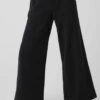 Polar Fleece High-Waist Snowdrift Wide Leg Pant - Black -Alo Yoga Shop W51379R 01 b1 s1 a1 1 m54