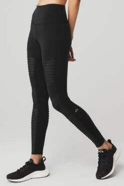 High-Waist Moto Legging - Black/Black Glossy 8 High-Waist Moto Legging - Black/Black Glossy -Alo Yoga Shop W5494R 00785 b1 s1 a2 1 m54