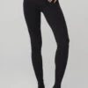 High-Waist Goddess Legging - Black/Black -Alo Yoga Shop W5525R 0101 b1 s1 a1 1 m54