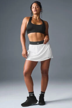 Match Point Tennis Skirt - White -Alo Yoga Shop W6240R 00 b1 s1 a3 m196