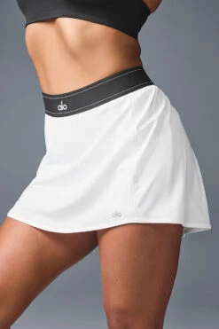 Match Point Tennis Skirt - White -Alo Yoga Shop W6240R 00 b1 s1 a5 m196