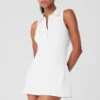 Charmed Tennis Dress - White -Alo Yoga Shop W8141R 00 b1 s1 a1 1 m18