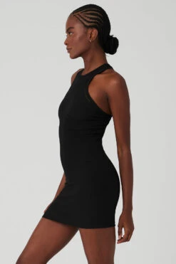 Seamless Open Air Racerback Dress - Black -Alo Yoga Shop W8158R 01 b1 s1 a2 1 m100