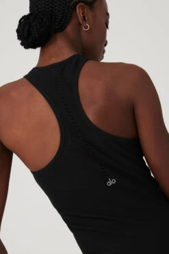 Seamless Open Air Racerback Dress - Black -Alo Yoga Shop W8158R 01 b1 s1 a4 1 m100