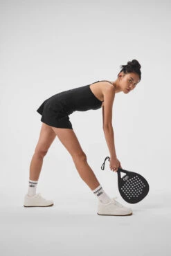 Alosoft Courtside Tennis Dress - Black -Alo Yoga Shop W8176R 01 b1 s1 a4 1 m54