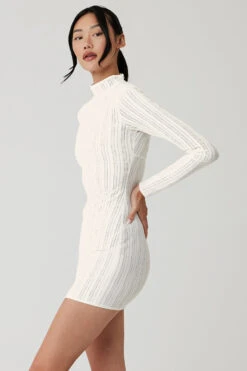 Euphoria Long Sleeve Dress - Ivory -Alo Yoga Shop W8230R 03299 b1 s1 a2 1 m54