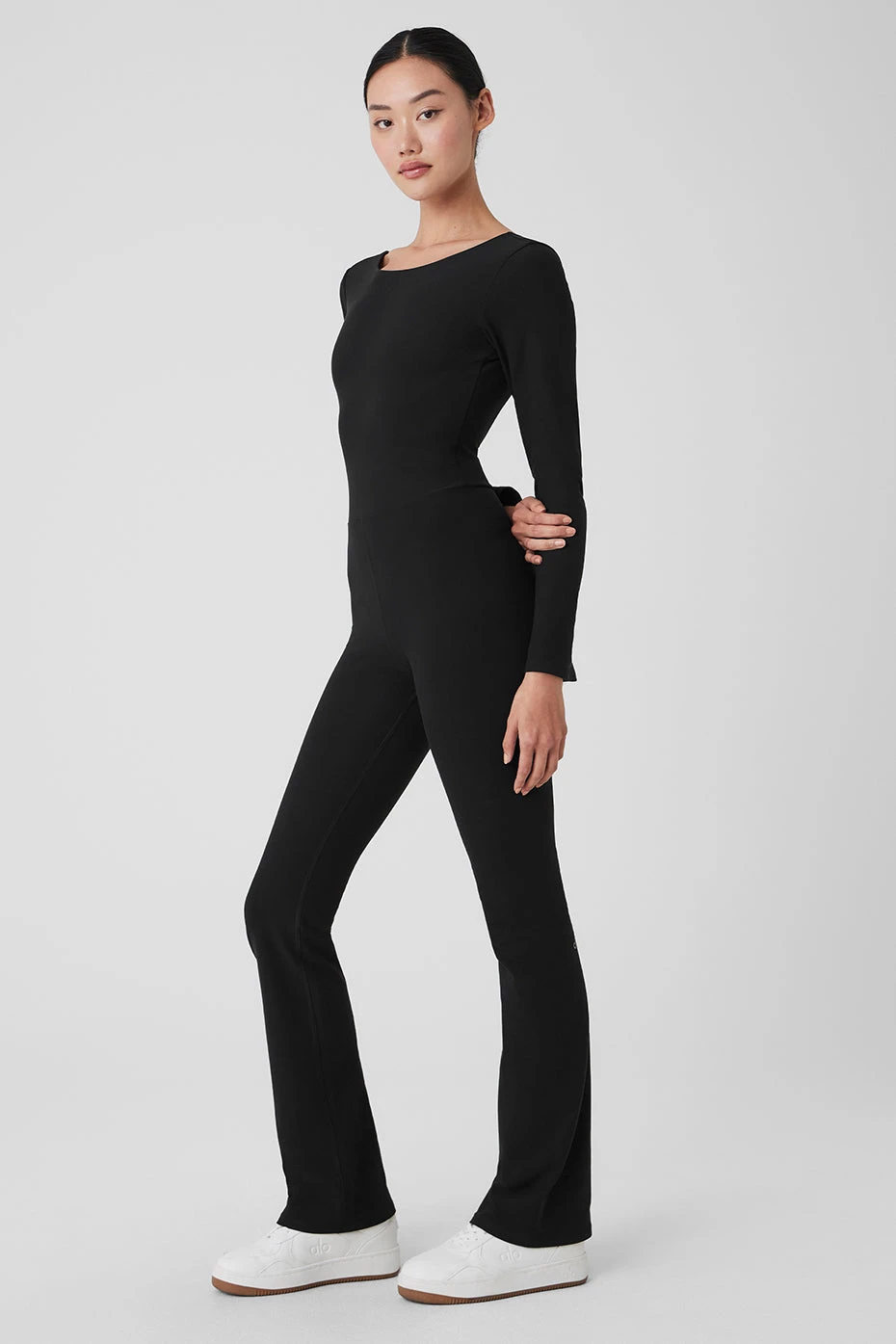 Alosoft Melody Full Length Bootcut Onesie - Black 5 Alosoft Melody Full Length Bootcut Onesie - Black - Image 3