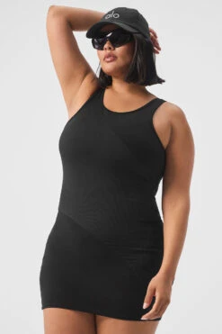 Alosoft Sunbeam Dress - Black -Alo Yoga Shop W8255R 01 b1 s1 a1 1 m183