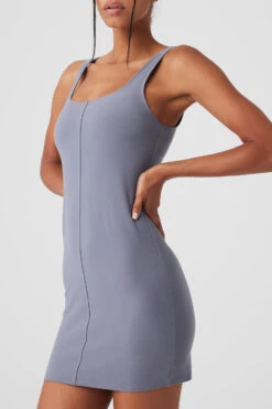 Alosoft Head Start Dress - Fog -Alo Yoga Shop W8261R 05134 b1 s1 a4 1 m18